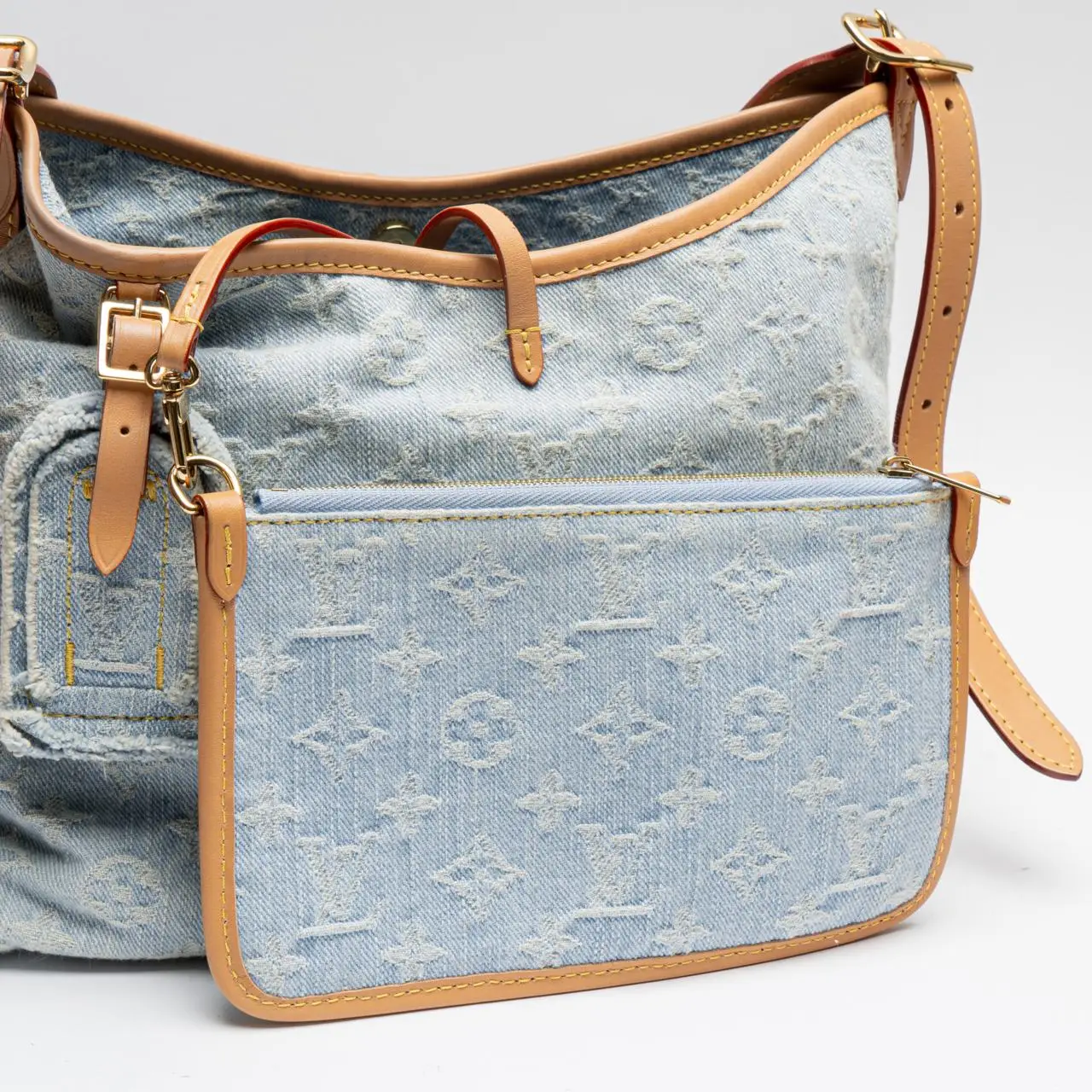 Louis Vuitton CarryAll PM Monogram Denim Sky Blue – voilà.id