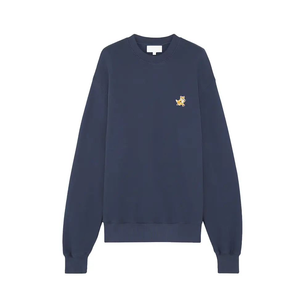 Maison Kitsunè Speedy Fox Patch Sweatshirt Ink Blue – voilà.id