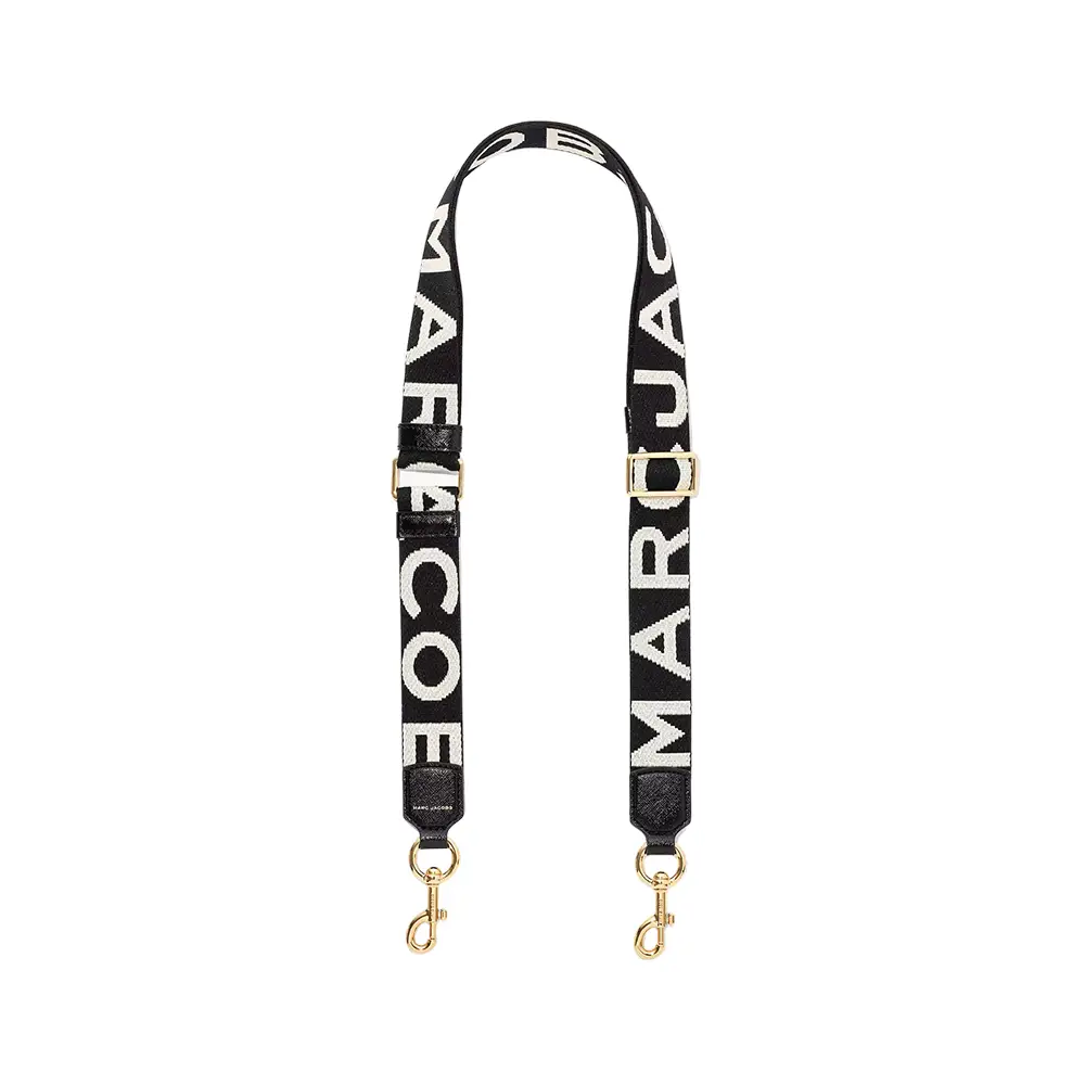 Marc Jacobs The Thin Logo Webbing Strap Black/White – voilà.id display picture 3