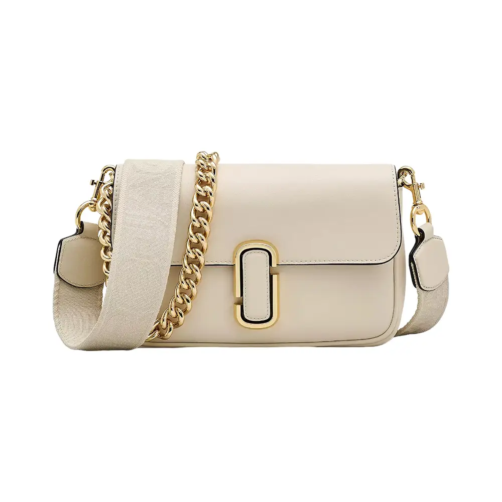 Marc Jacobs The J Marc Shoulder Bag with Maxi Logo Webbing Strap 