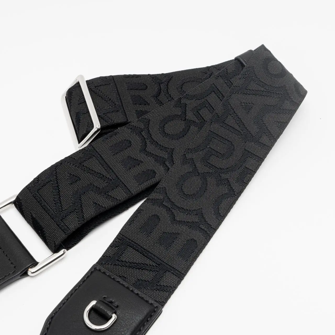 Marc Jacobs Black Silver Canvas Seatbelt Buckle Adjustable Belt OS Marc Jacobs Black Silver Canvas Seatbelt Buckle Belt OS main image 4