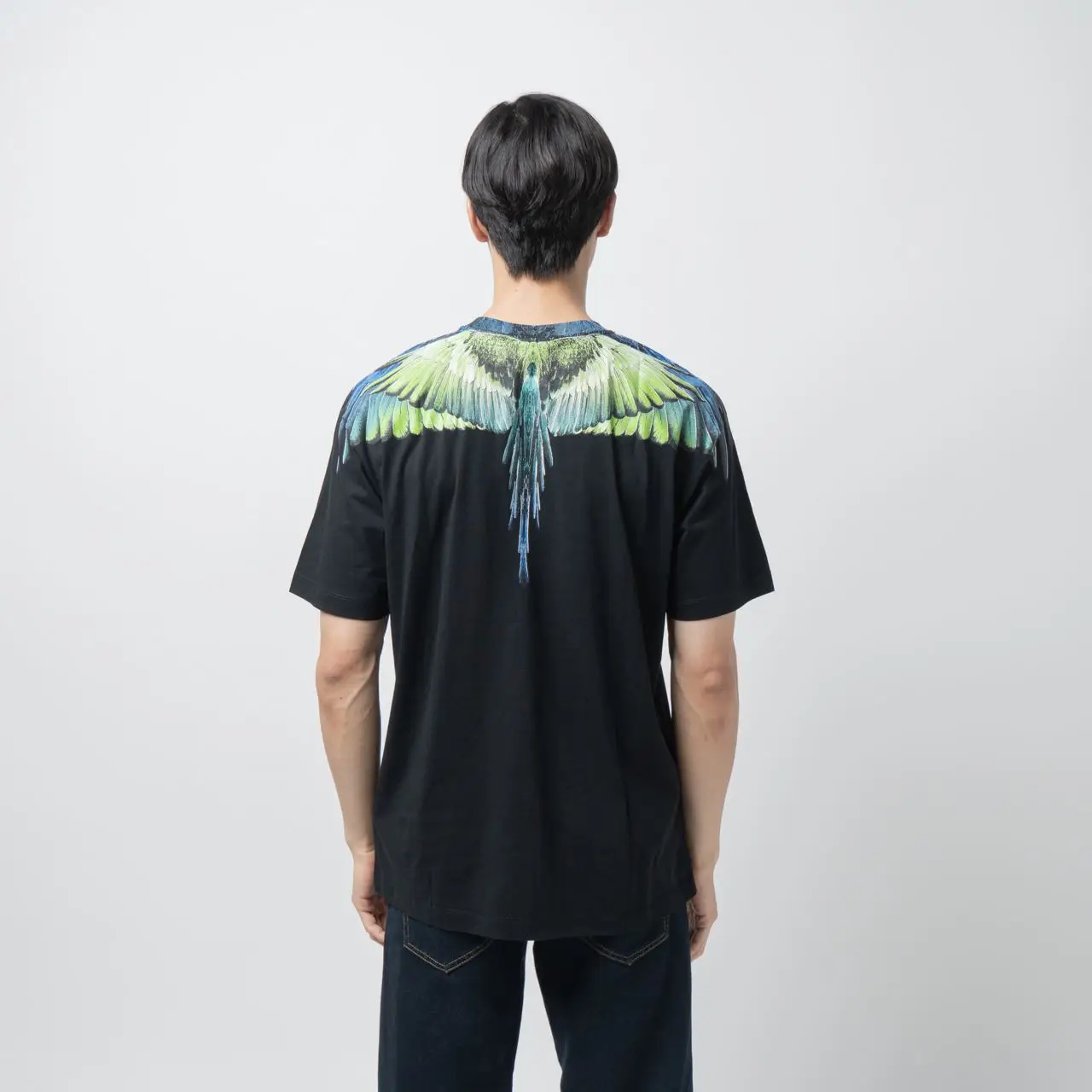 Marcelo Burlon Icon Wings Print T-Shirt Light Green Blue/Black 