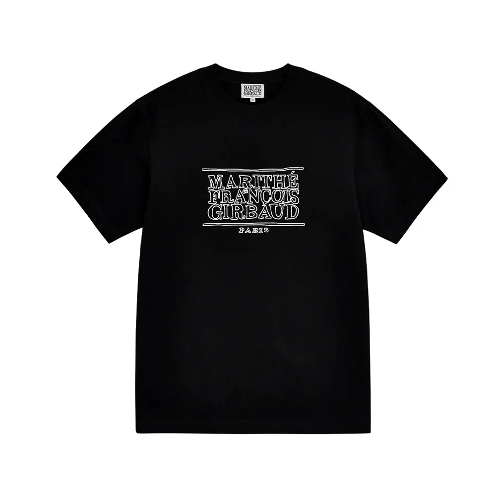 Marithé François Girbaud Doodle Classic Logo T-Shirt Black – voilà.id