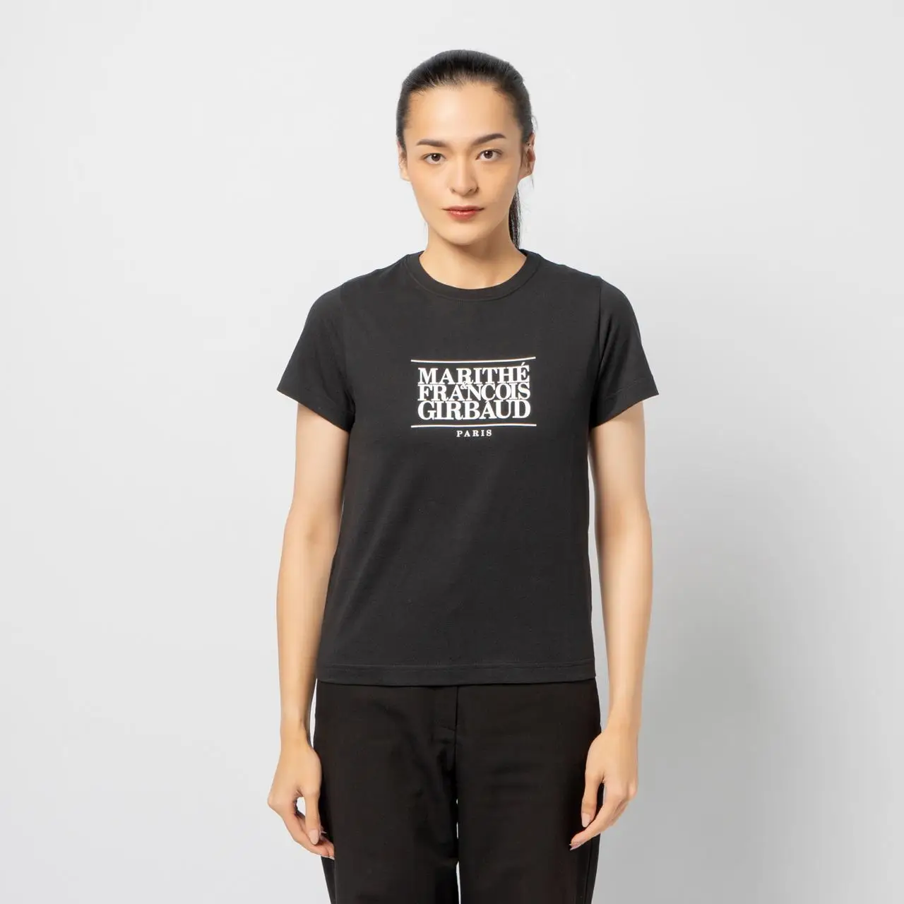 Marithé François Girbaud W Classic Logo T-Shirt Black – voilà.id