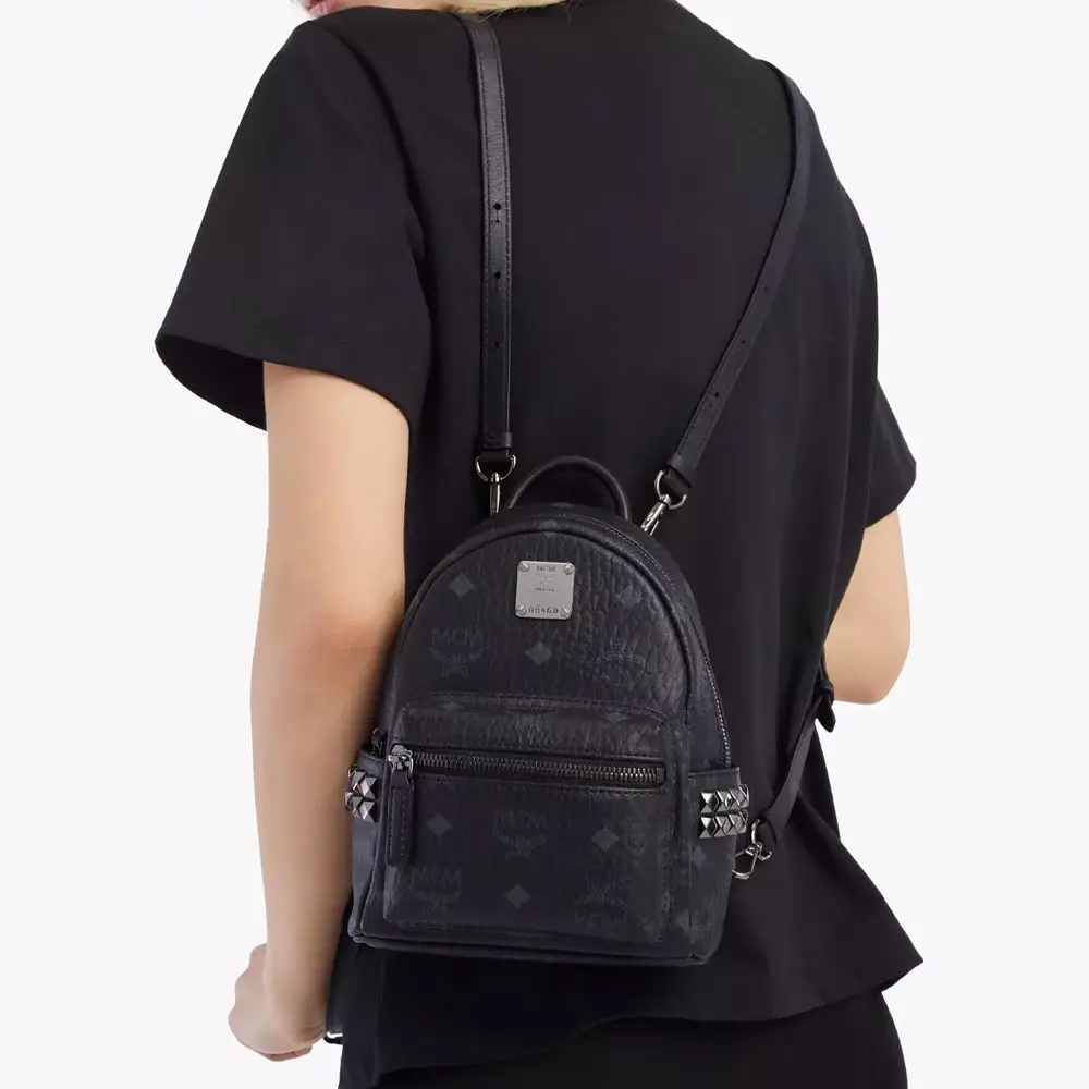 MCM X-Mini Stark Bebe Boo Side Studs Backpack in Visetos  display picture 1