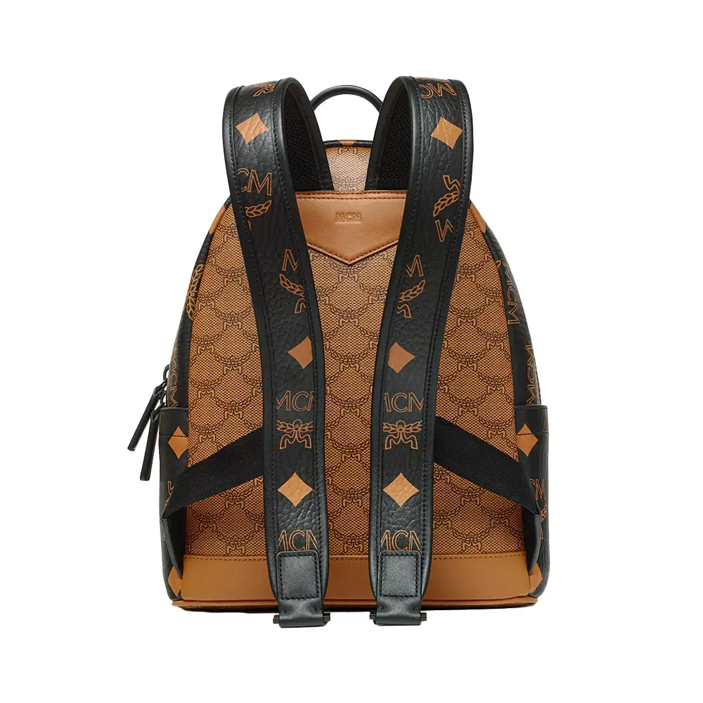 MCM Small Stark Monogram Mix Backpack Cognac – voilà.id display picture 3