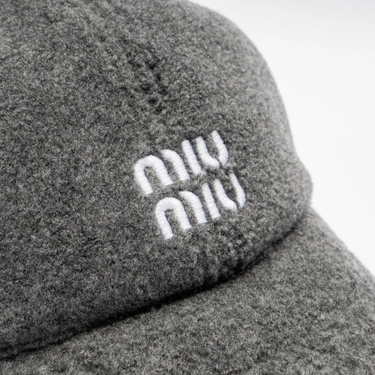 Miu Miu Fleece Baseball Cap Grey – voilà.id