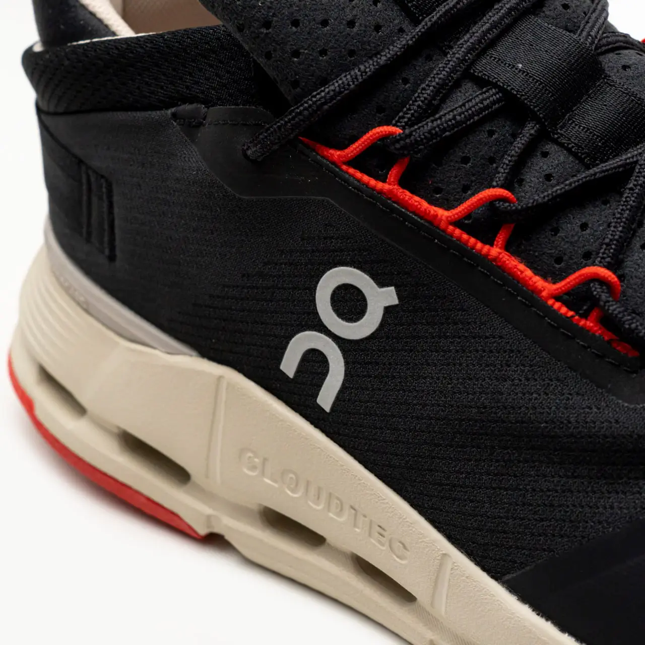 ON Cloudnova 2 Running Sneakers Black Red Men – voilà.id