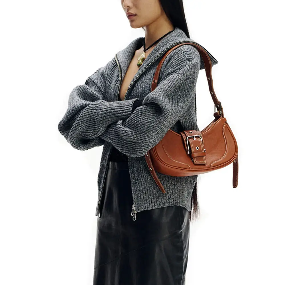 OSOI brocle ショルダーバッグ ダークブラウン Osoi Brocle Leather 