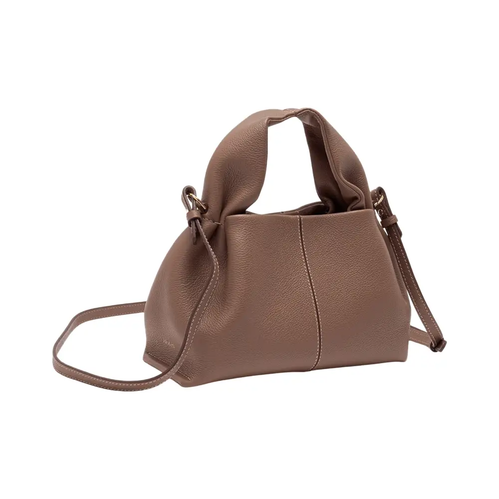 Polène Numero Neuf Mini Crossbody Bag Grained Leather Racine