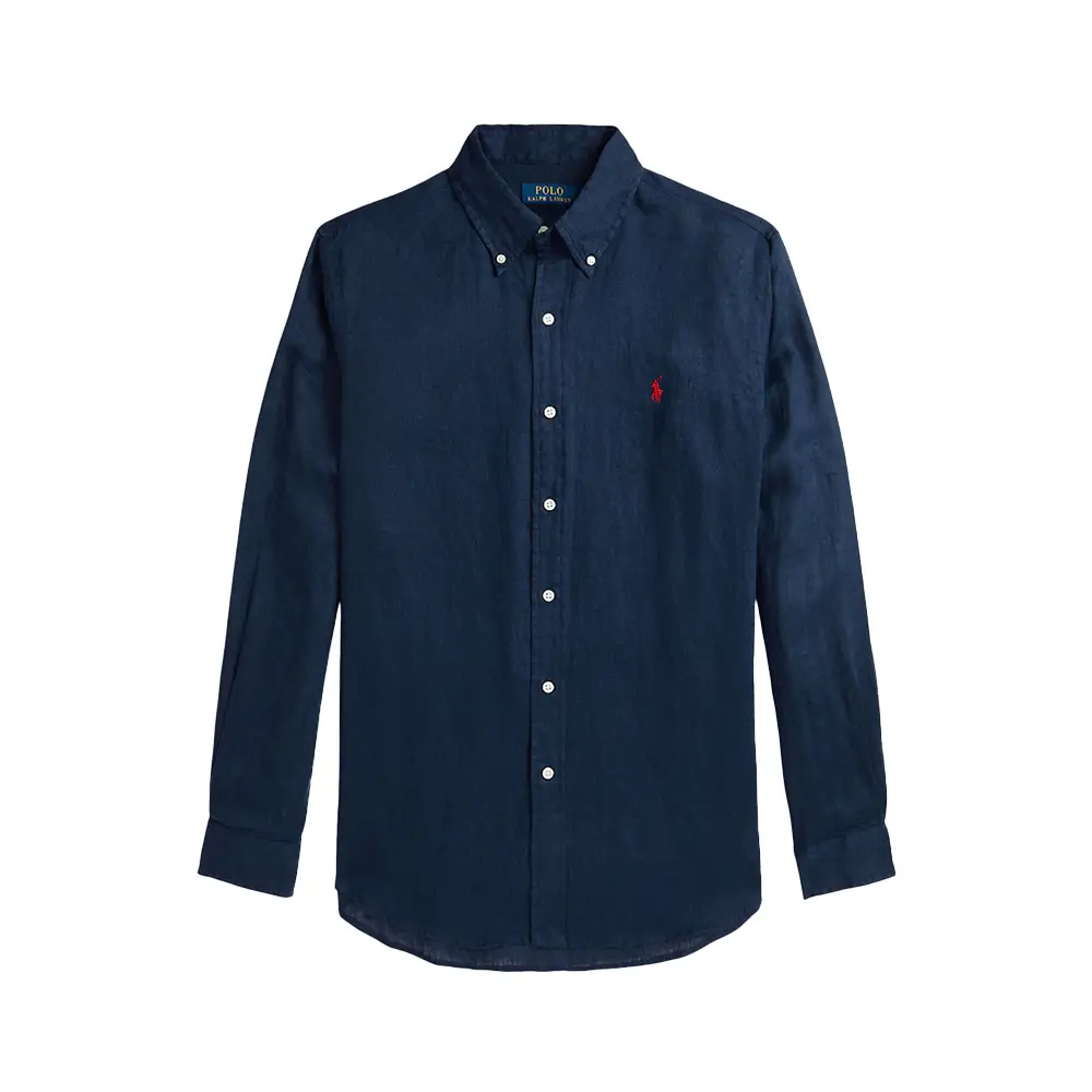Camicie Slim Fit Long Sleeve Shirt Navy Blue