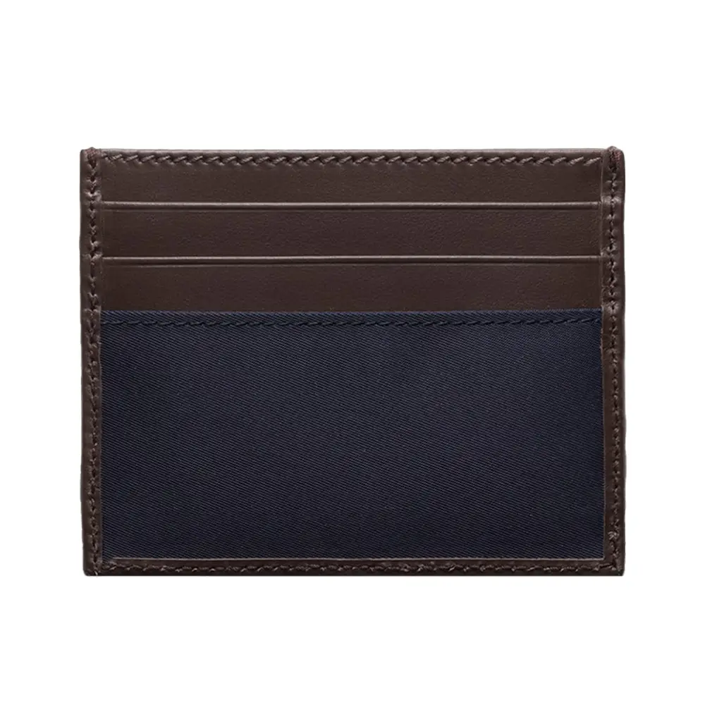 [PRADA]Re-Nylon and Leather Wallet Blue Coffee