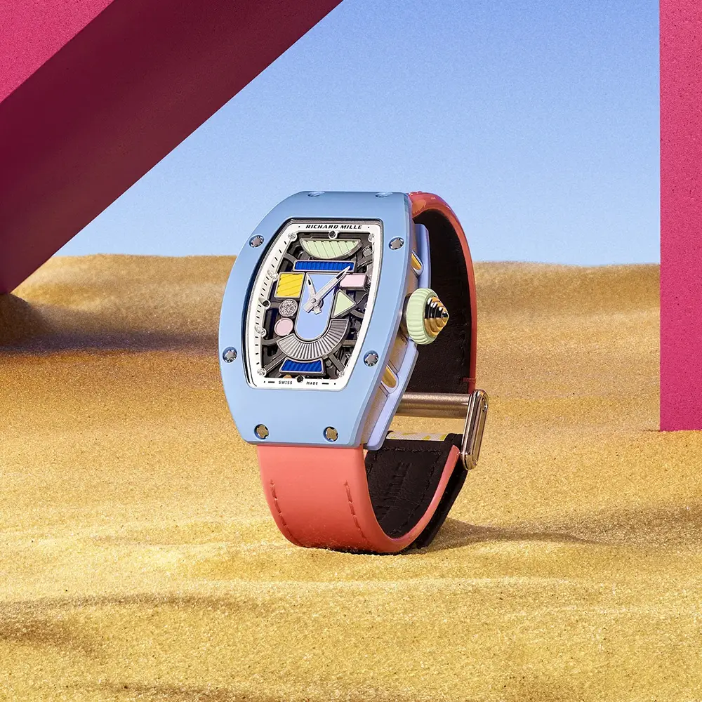 Richard Mille Automatic Winding 32 RM 07-01 Powder Blue Ceramics