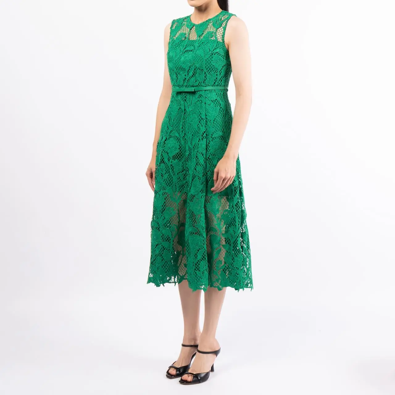 green emerald velvet dress Self-Portrait