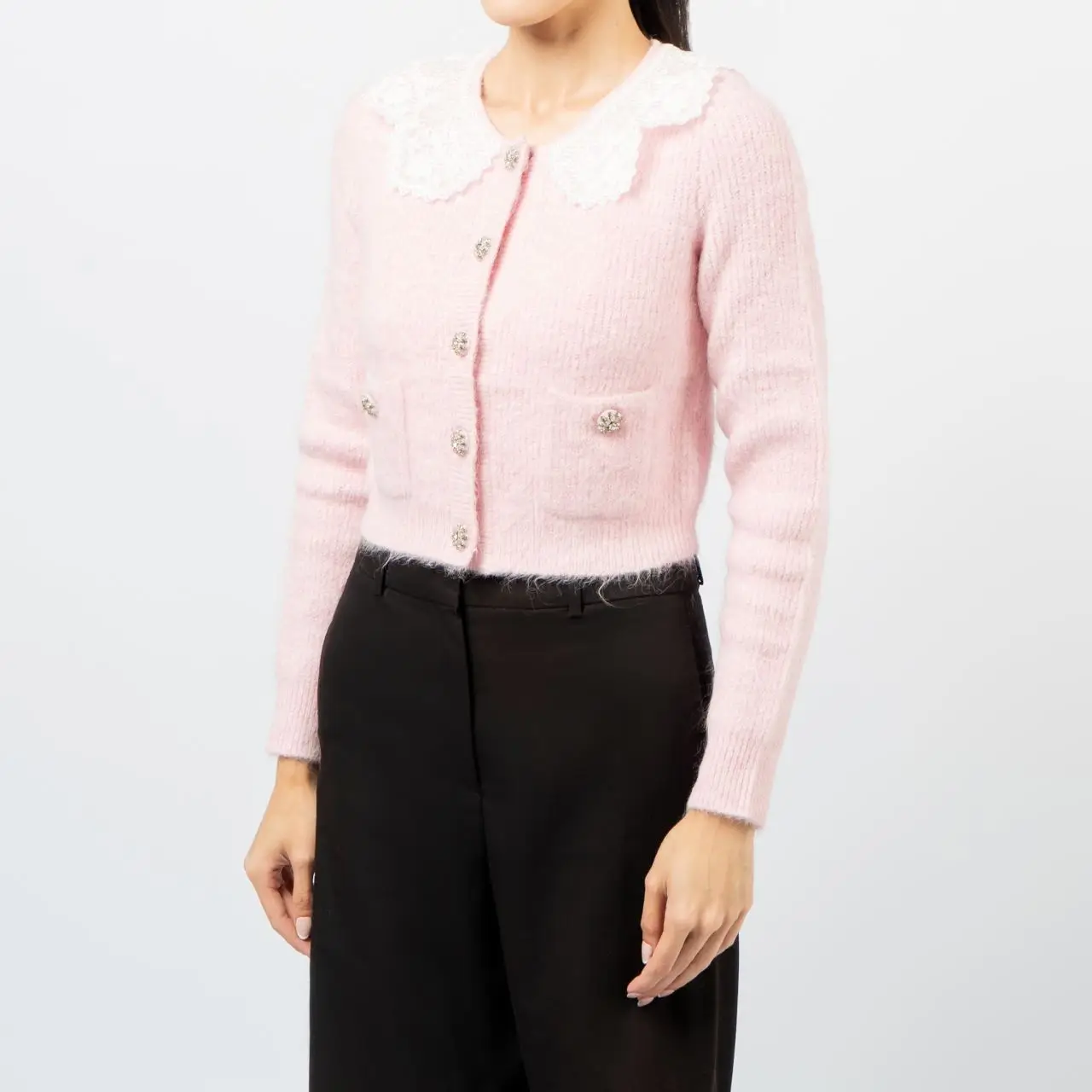 Zalora Knit Ribbed Cardigan Buttoned Cropped Cardigan Venus Ribbed