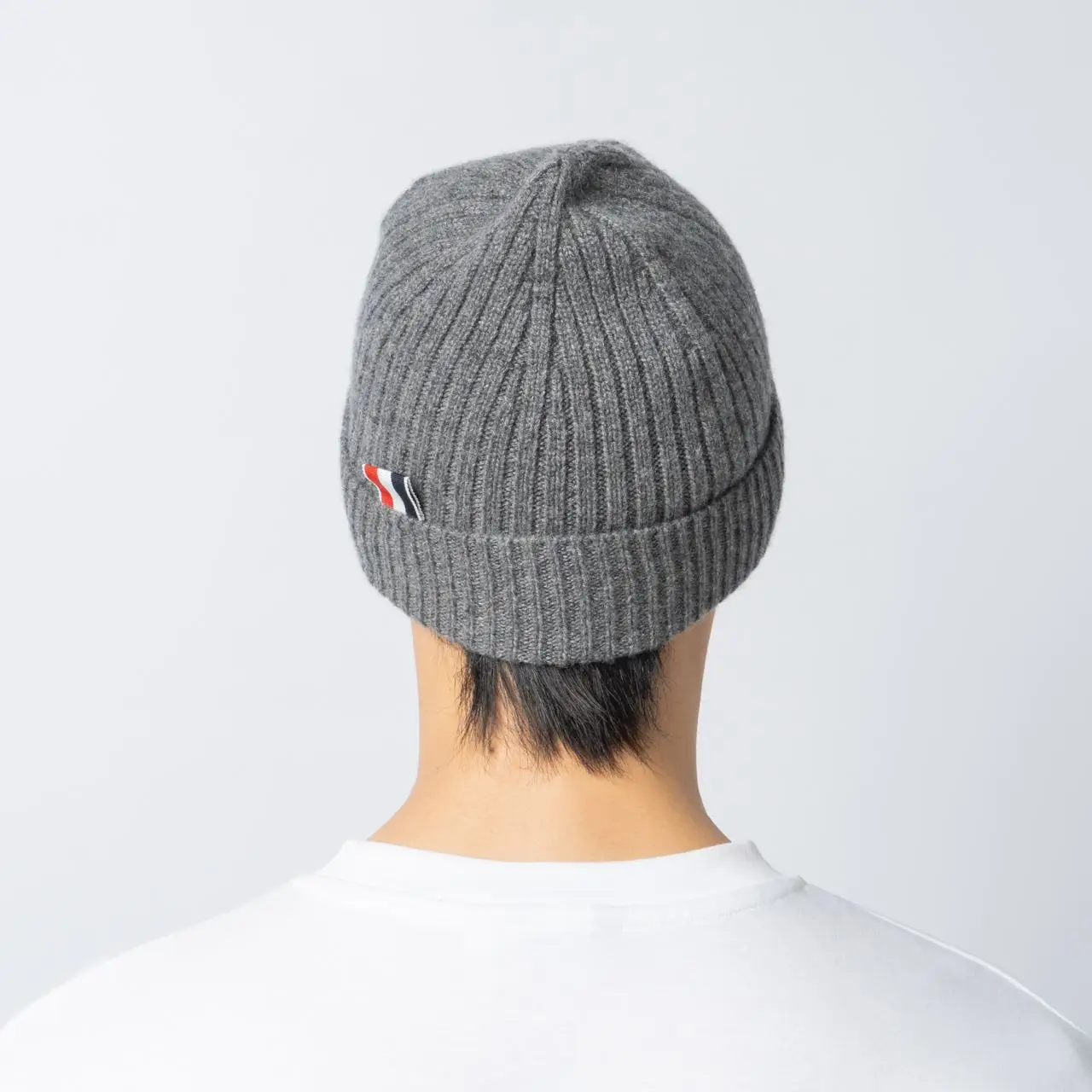 Thom Browne 4-Bar Cashmere Rib Hat Medium Grey – voilà.id