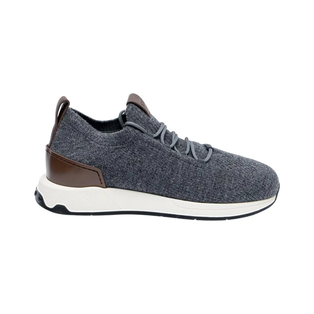 Tod's Sock Sneakers in Fabric and Leather Grey –