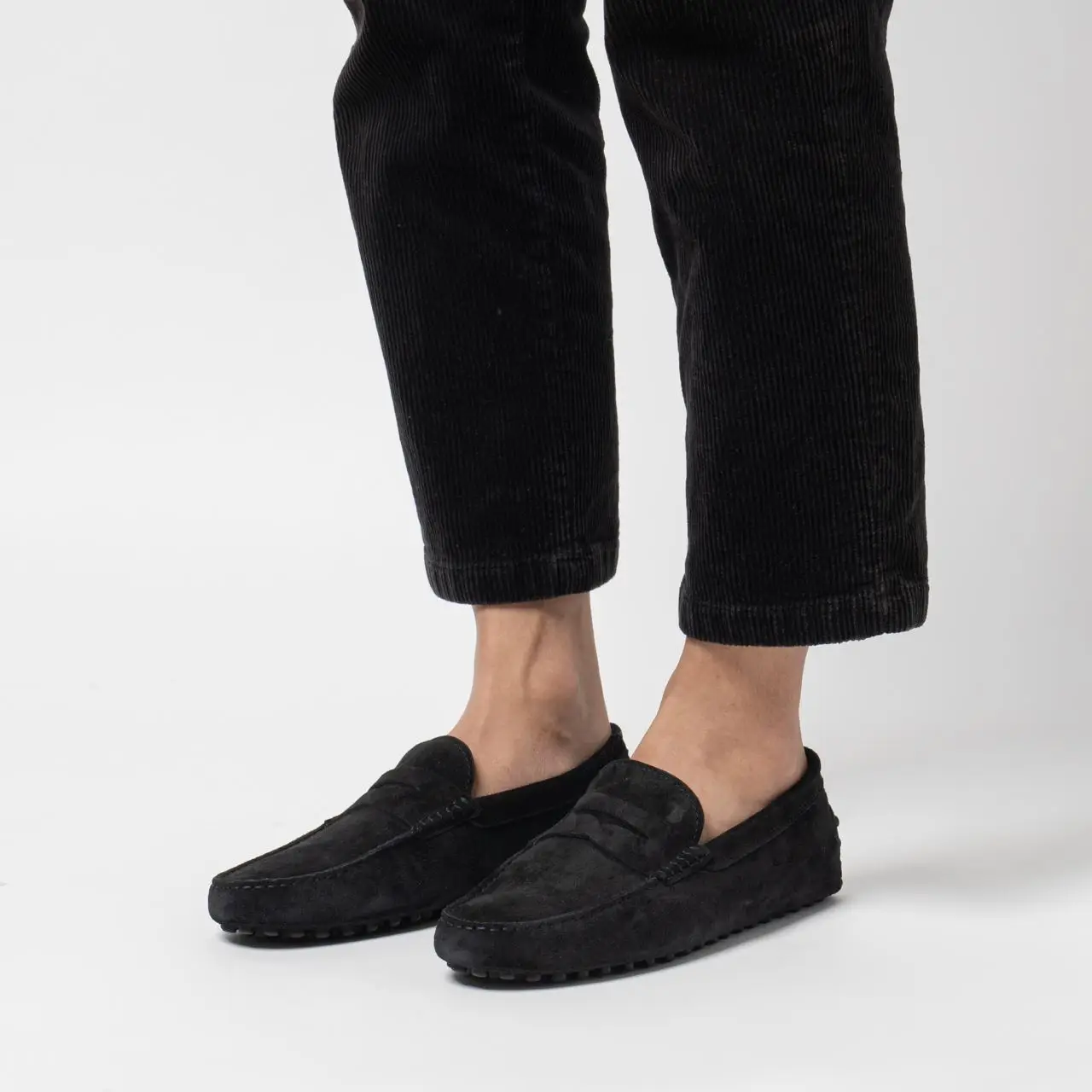Tod\'s Men\'s Black Suede Penny Driving Loafers 9 Tod main image 2