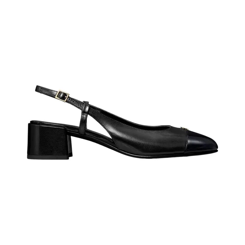 Sepatu Black Patent Leather Slingbacks Blkpat Sepatu Slingback