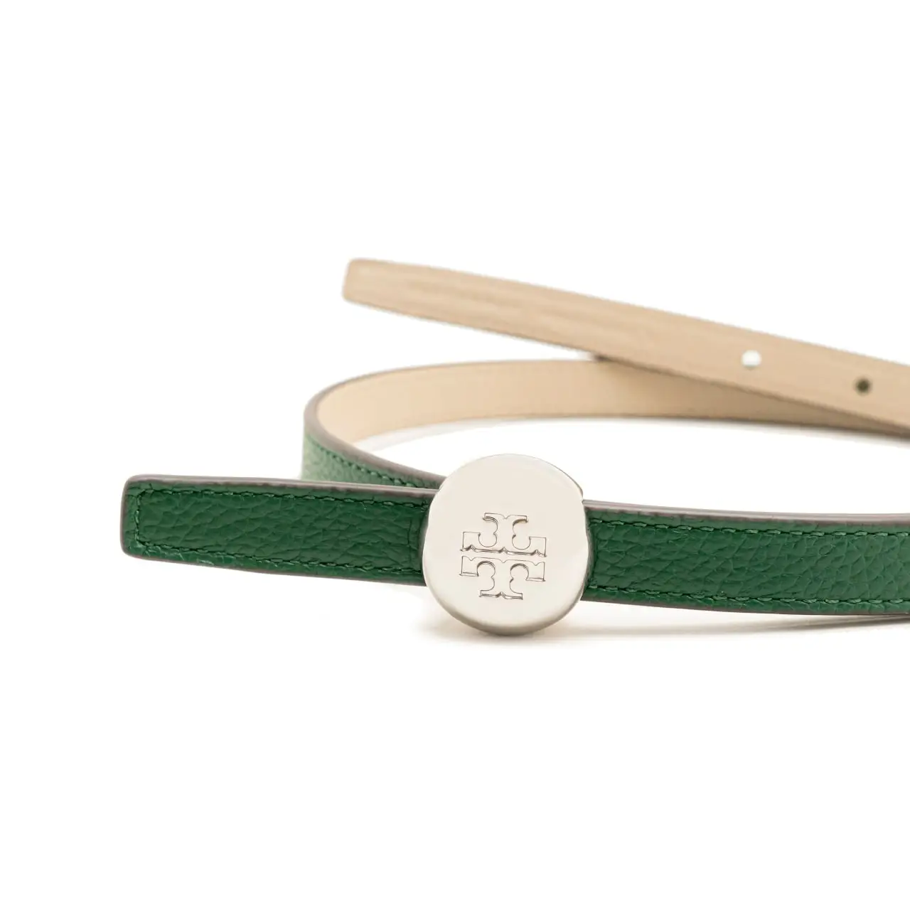 Tory Burch Women\'s Dark Green Braided Macrame Wax Rope Woven Holeless Logo Belt Tory Burch Size S Belts for Women for sale | eBay main image 2