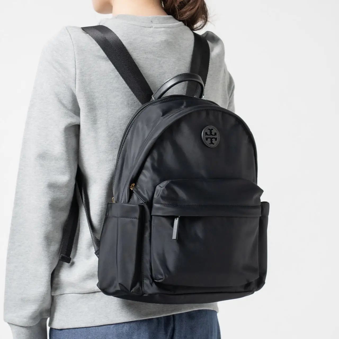 Tori Burch Ella Backpack Latest Tory Burch Ella Navy Nylon Backpack | Mercari main image 3
