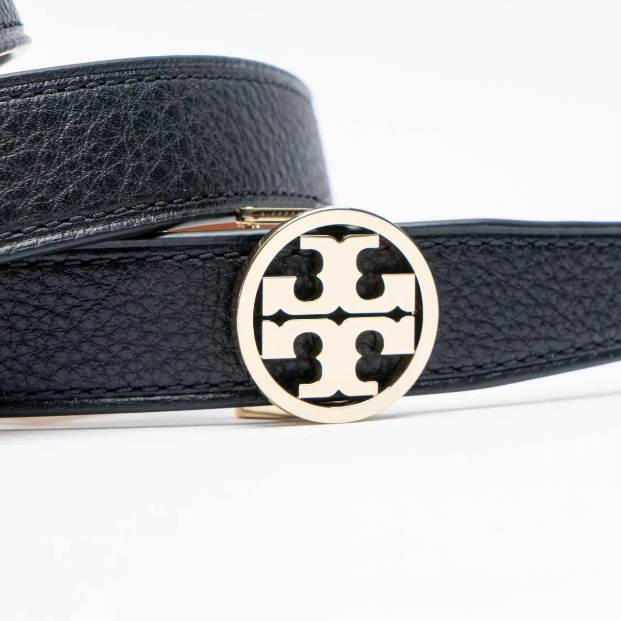 TORY BURCH Pebbled leather reversible belt XS BLACK NEW CUOIO Missing Buckle Tory Burch Women main image 4