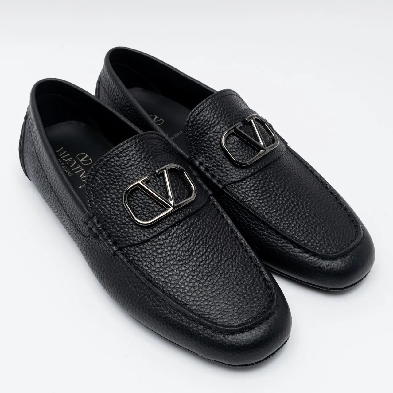 Garavani Black Leather Valentino Shoes Valentino Garavani 