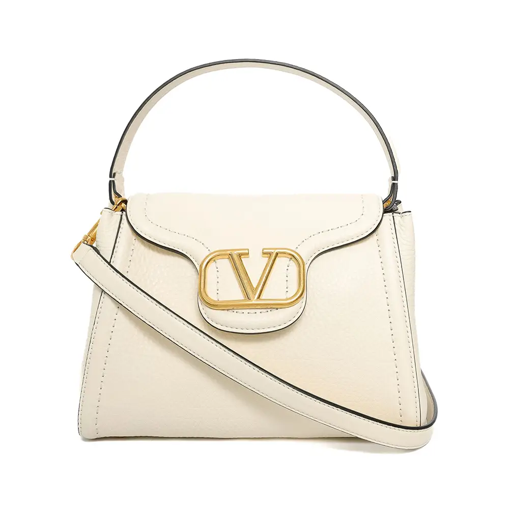 Valentino Garavani VLogo All Time Top Handle Bag Ivory –