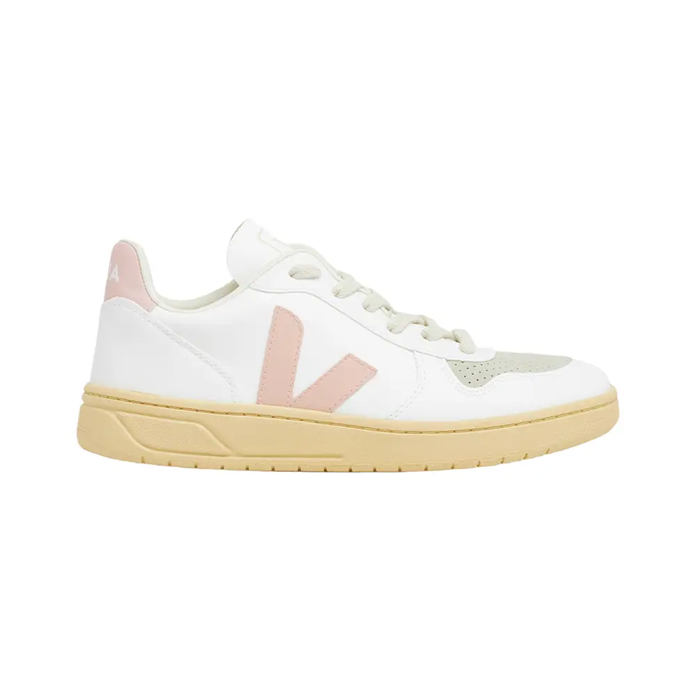 V-10 Leather Sneakers All White Women