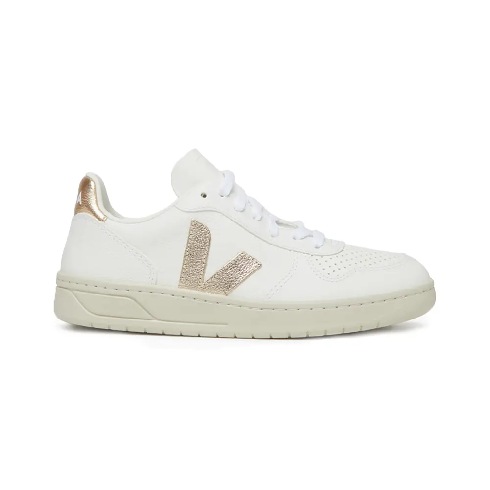V-10 Leather Sneakers All White Women