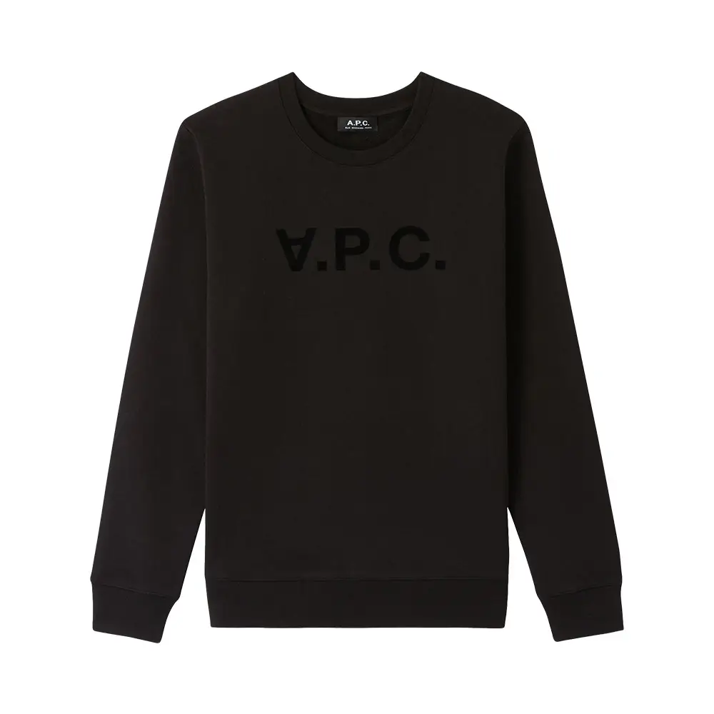 A.P.C Logo Print Sweatshirt Grey – voilà.id A.P.C Logo Print Sweatshirt Grey – voilà.id