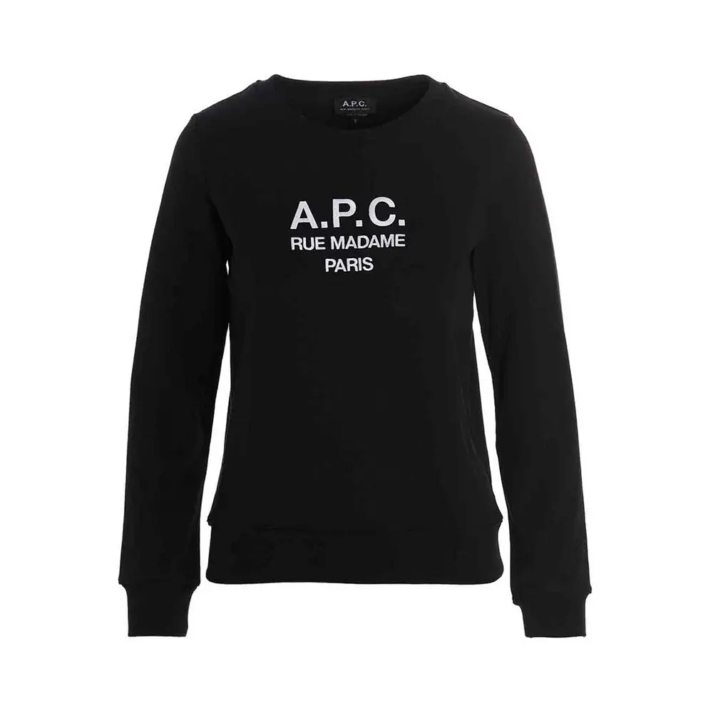 A.P.C. Logo-Embroidered Organic Cotton-Jersey Sweatshirt for