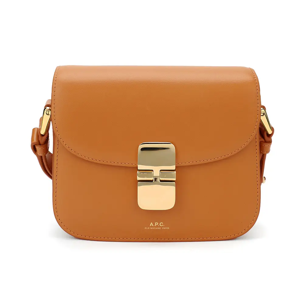 ★A.P.C.★ Mini Grace Crossbody Hazelnut PXBMWF61515CAD PXBM A.P.C. Women's Grace Mini Canvas Bag - Cad Hazelnut | Coggles