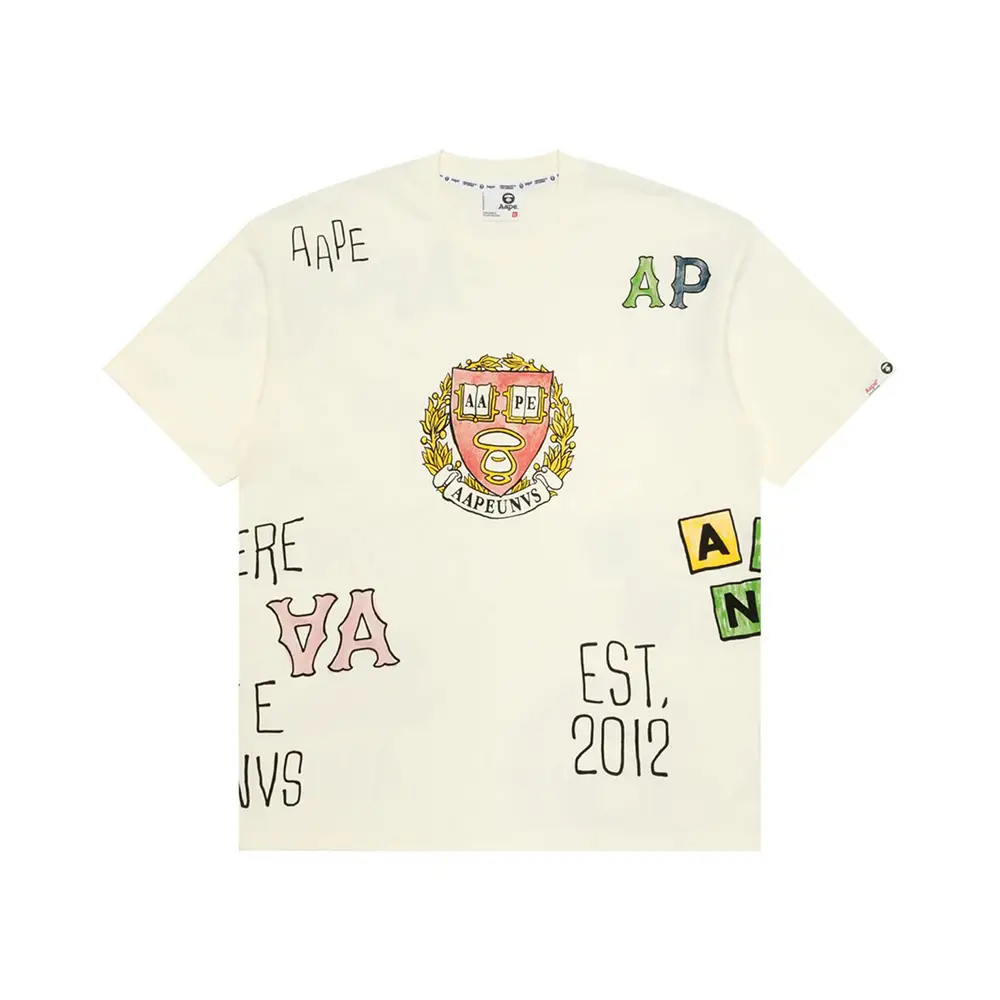 ★★APC All Purpose Creams★★  Scribble Shirt White Mul Shop MARKET Check Please Arc T-Shirt 399002052-WHT white