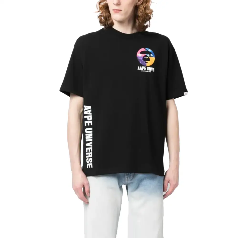 【AAPE by A BATHING APE】Moonface カモ グラフィック Tシャツ AAPE BY BATHING APE Moonface Camo Graphic T-Shirt Black
