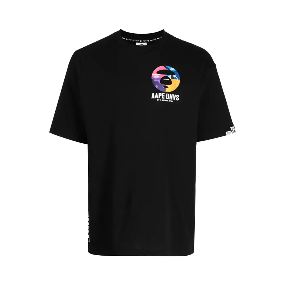 【AAPE by A BATHING APE】Moonface カモ グラフィック Tシャツ AAPE BY BATHING APE Moonface Camo Graphic T-Shirt Black