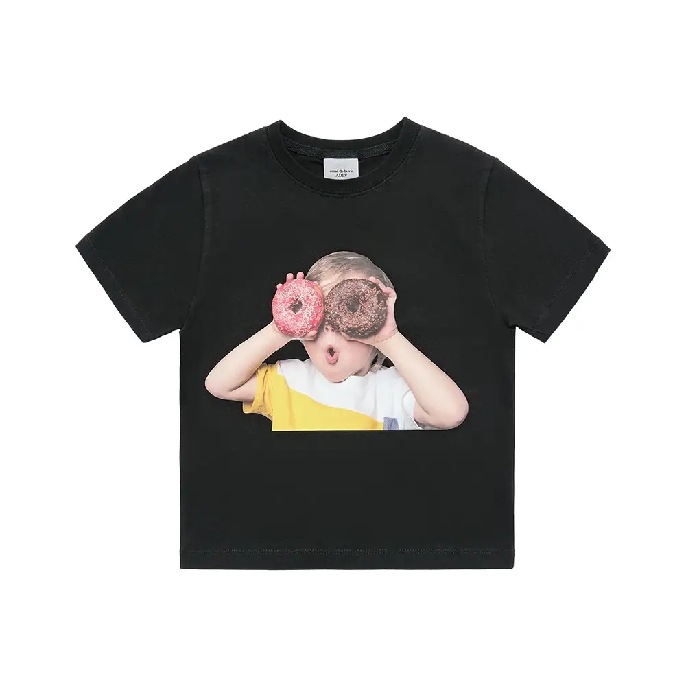 acmé de la vie Kids Baby Face Donuts 1 T-Shirt Black – voilà.id