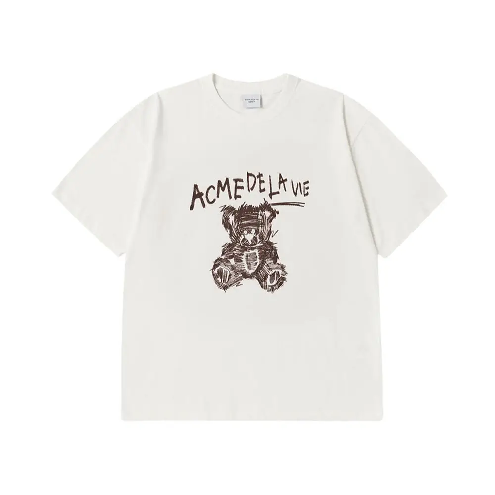 MLB NY Yankees Denimlike Monotive Oversized T-Shirt Ivory