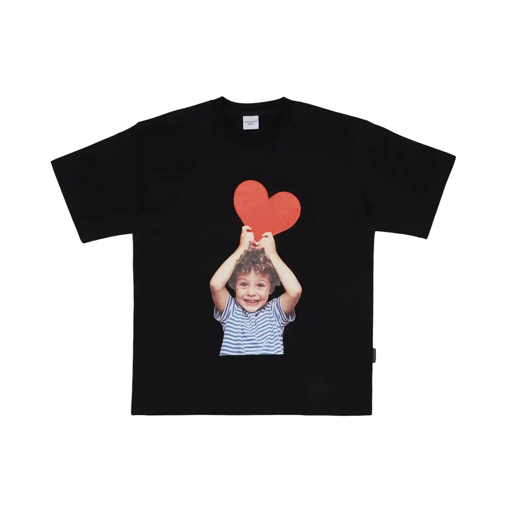 acmé de la vie Baby Face Heart Boy T-Shirt Black – voilà.id