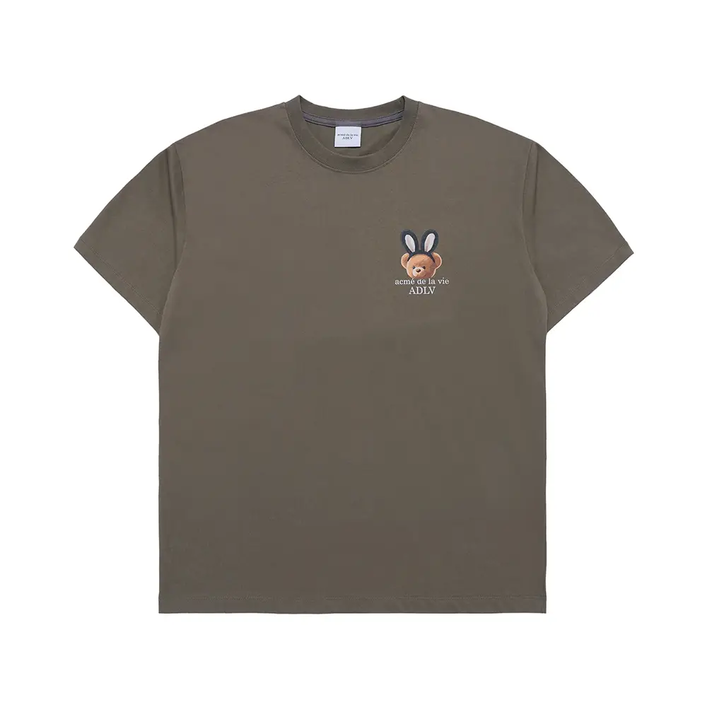 acmé de la vie Rabbit Bear Doll T-Shirt Black – voilà.id