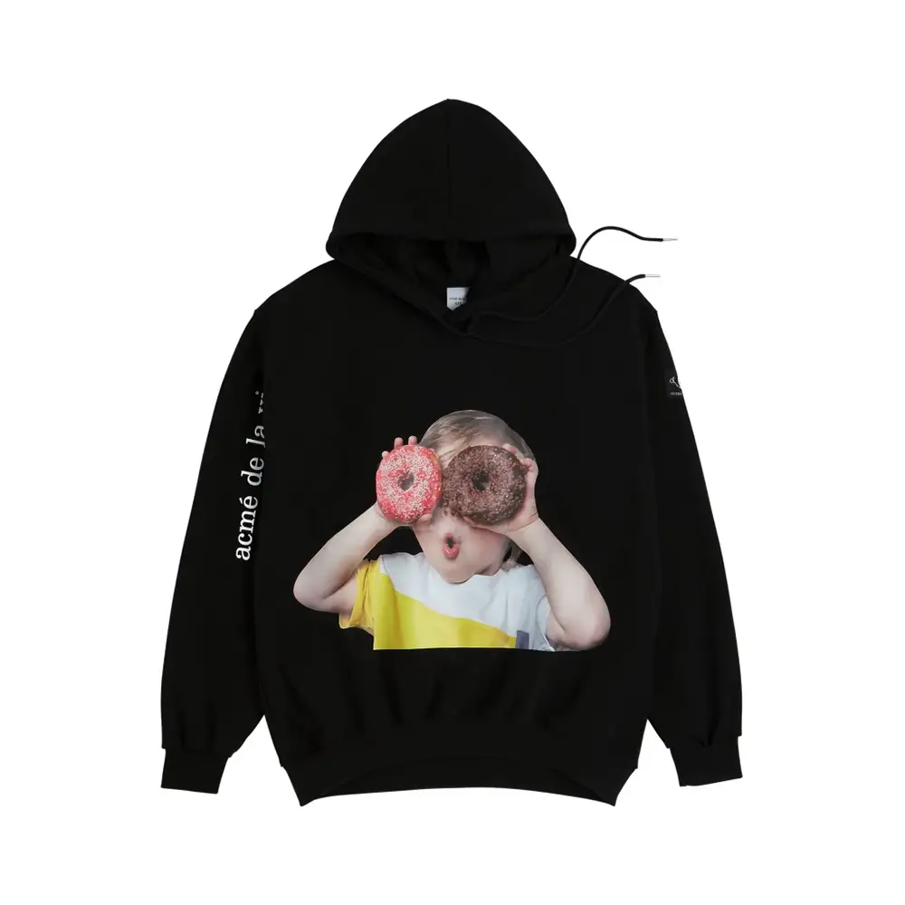 acmé de la vie Block Bear Hoodie Black – voilà.id