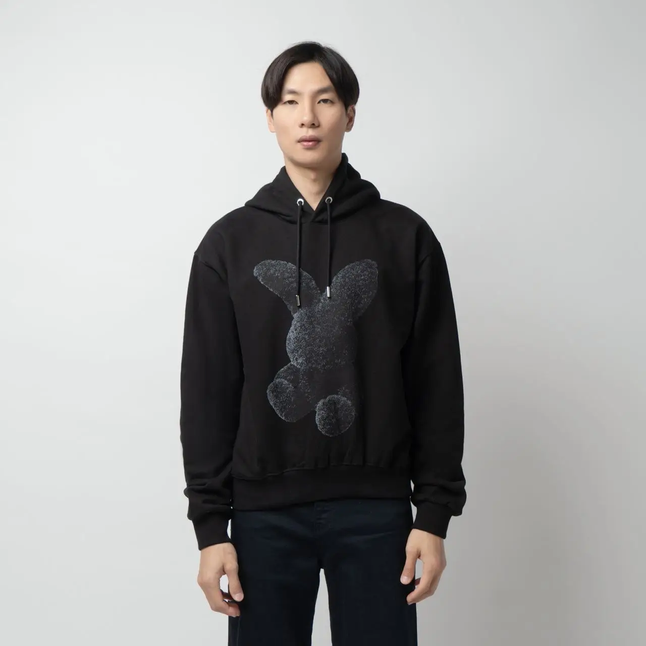 Black rabbit hoodie hotsell