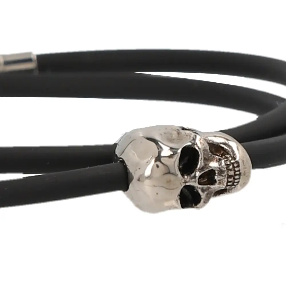 Alexander McQueen Double Skull Bracelet Black Shw – voilà.id