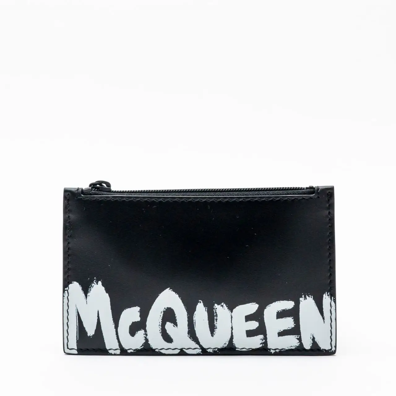 [Alexander McQueen] Graffiti Bill Wallet ☆送料込☆ Alexander McQueen Graffiti Vertical Bifold Wallet Black