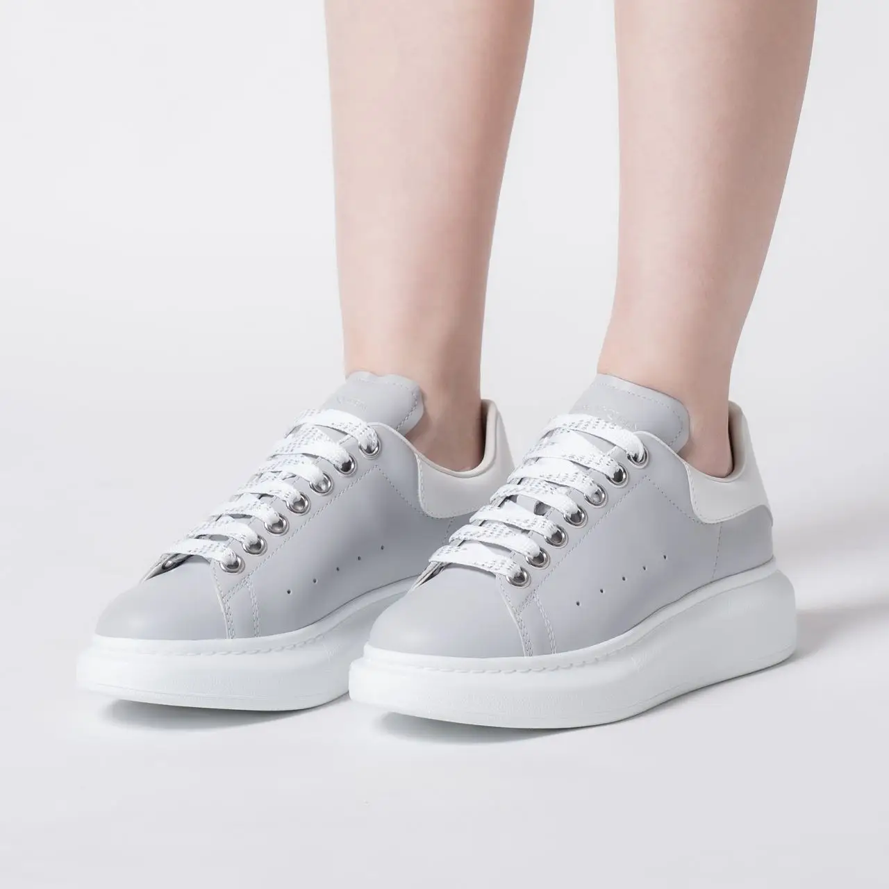 Alexander McQueen Oversized Low Top Sneakers Calfskin
