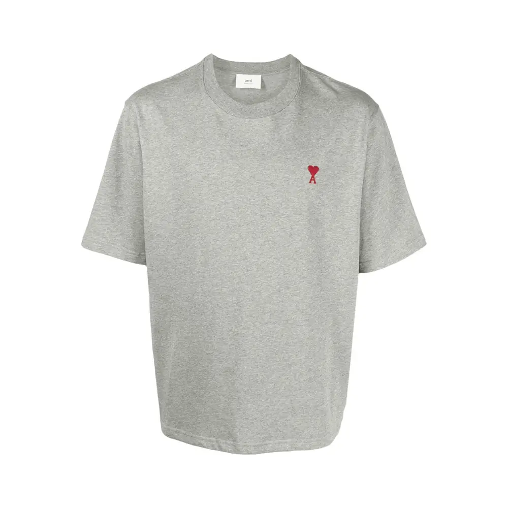 Tシャツ・カットソー AMI PARIS Red Heart Logo T-Shirt White BFUTS235724100 BFUTS2 White Red Ami De Coeur T-Shirt | AMI PARIS