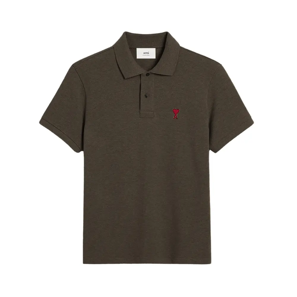 ★★AMI PARIS★★ Red heart logo short sleeve polo shirt hea Ami paris red heart - Gem