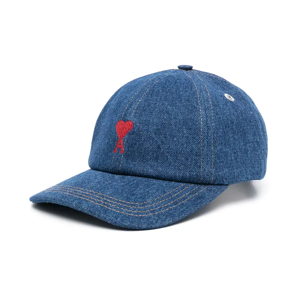 AMI Paris Red Ami De Coeur Embroidery Cap Used Blue – voilà.id