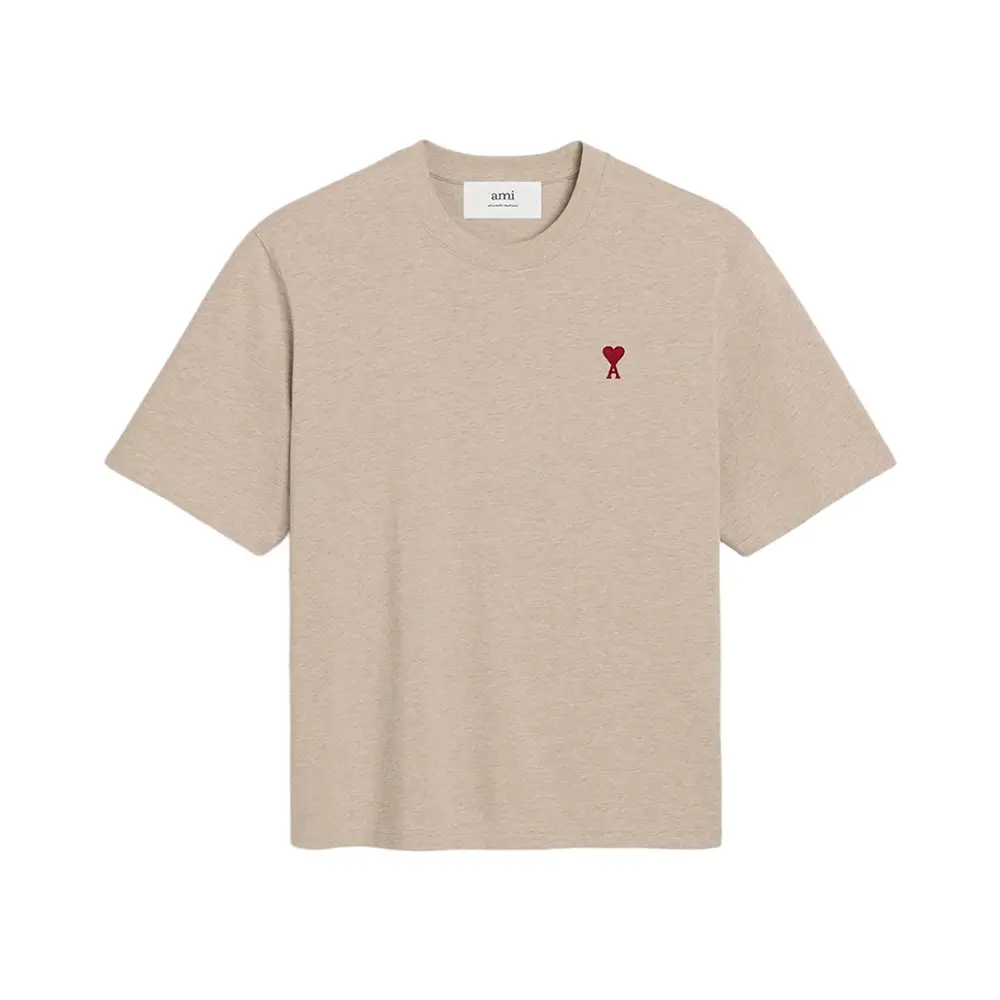 AMI Paris Red Ami De Coeur Boxy Fit T-Shirt Grey – voilà.id
