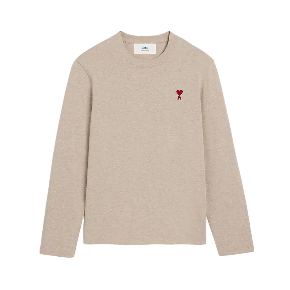 Tシャツ・カットソー AMI PARIS Red Heart Logo T-Shirt White BFUTS235724100 BFUTS2 White Red Ami De Coeur T-Shirt | AMI PARIS